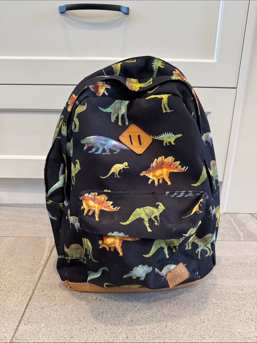 Deux par deux Dinosaur Print Backpack